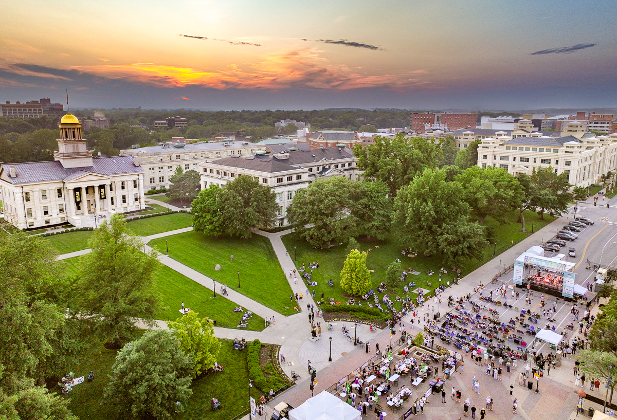 Summer of the Arts Music Festival during sunset.
